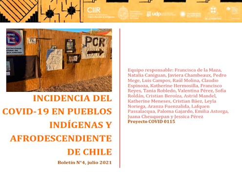 Boletín 4: ”Incidencia del Covid-19 en Pueblos Indígenas y Afrodescendiente de Chile”