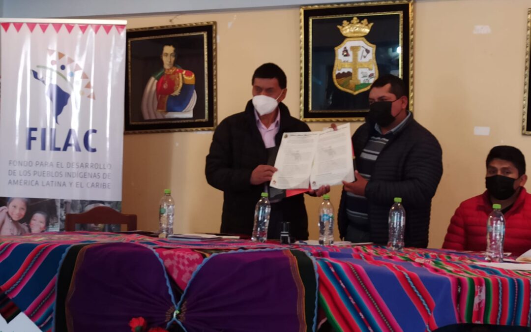 EL FILAC firmó hoy un Convenio de Cooperación con el Gobierno Autónomo Municipal de Tarabuco