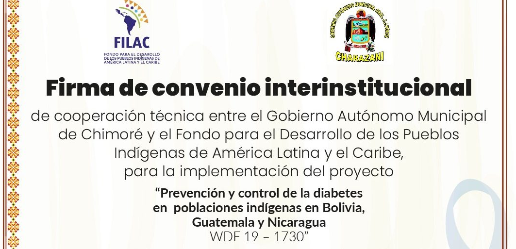 EL FILAC y el municipio de Charazani firman convenio para implementar un proyecto de prevención y control de diabetes