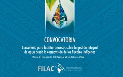 Convocatoria: Consultoría para facilitar procesos sobre la gestión integral de agua desde la cosmovisión de los Pueblos Indígenas