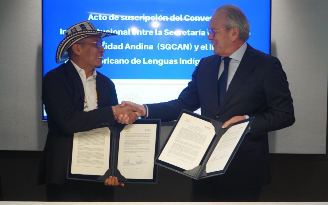El IIALI y la Secretaría General de la Comunidad Andina firman acuerdo para promover los derechos culturales y lingüísticos de los Pueblos Indígenas